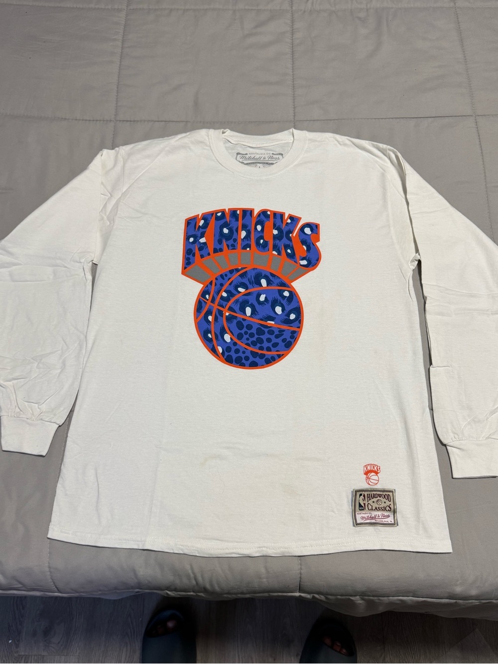 New York Knicks Mitchell & Ness x NBA Uninterrupted Long Sleeve T-shirt 'White'